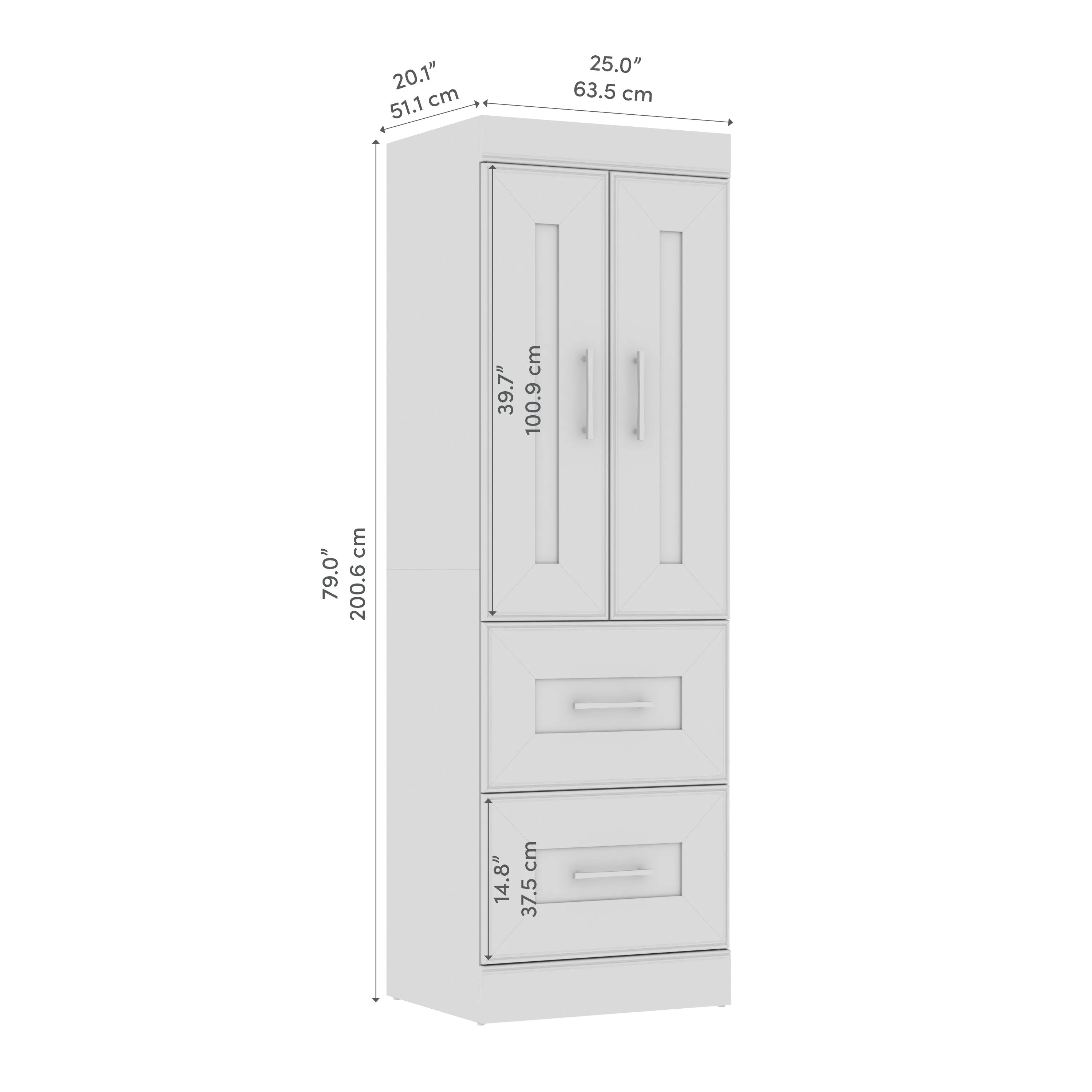 Edge 25W Wardrobe in White