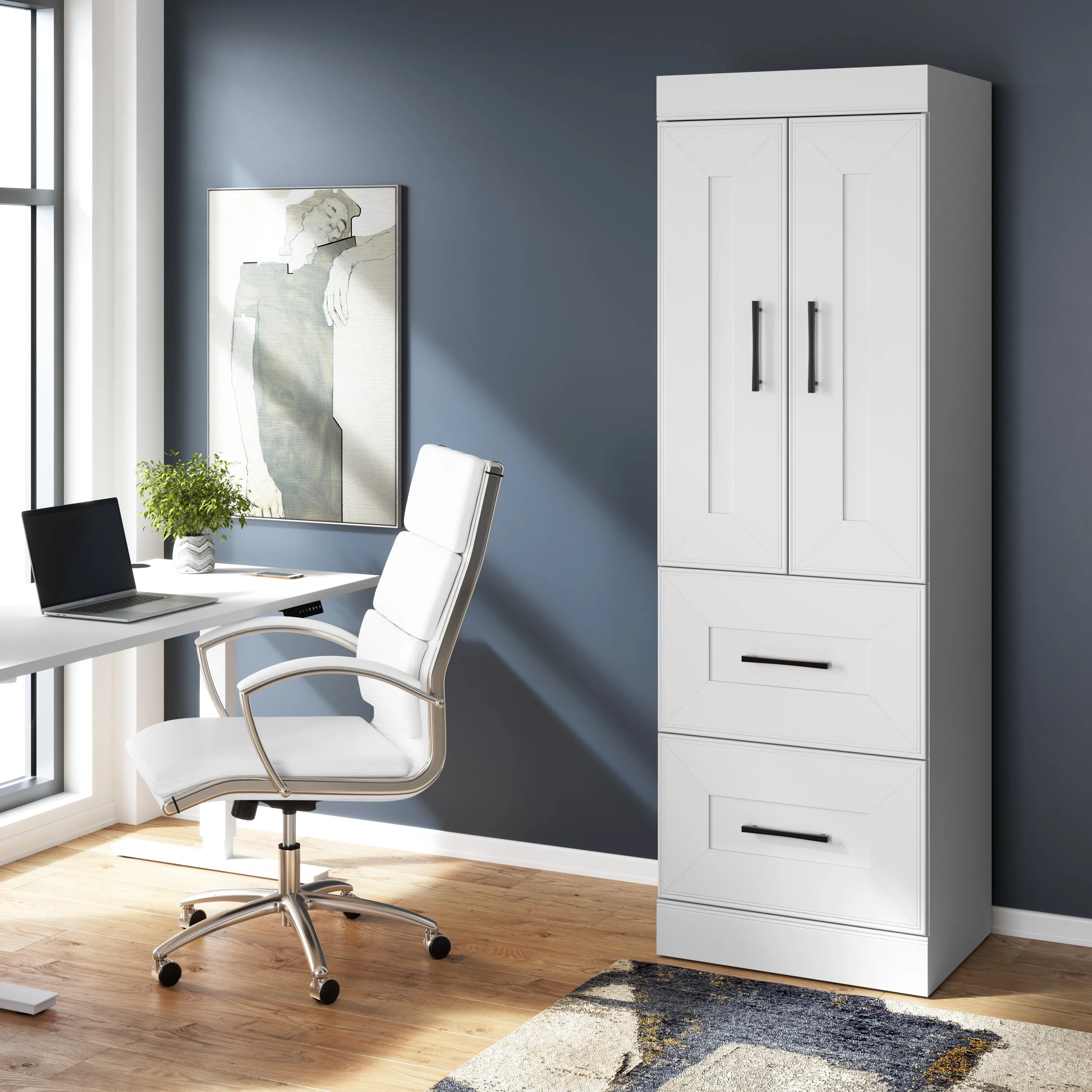 Edge 25W Wardrobe in White