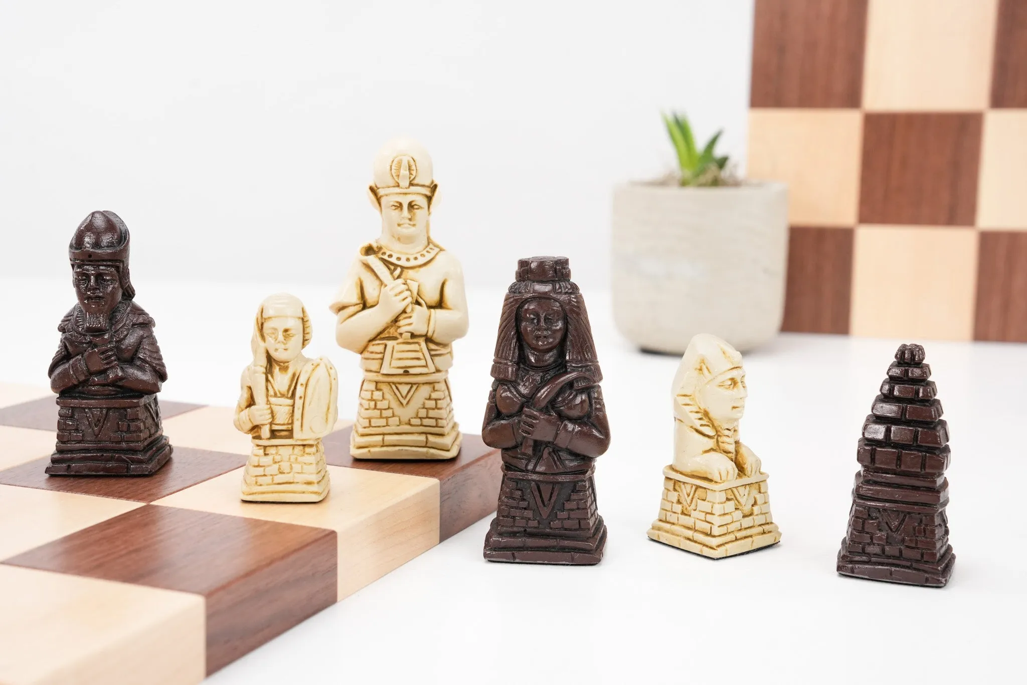 Egyptian Chess Pieces by Berkeley - Russet Brown