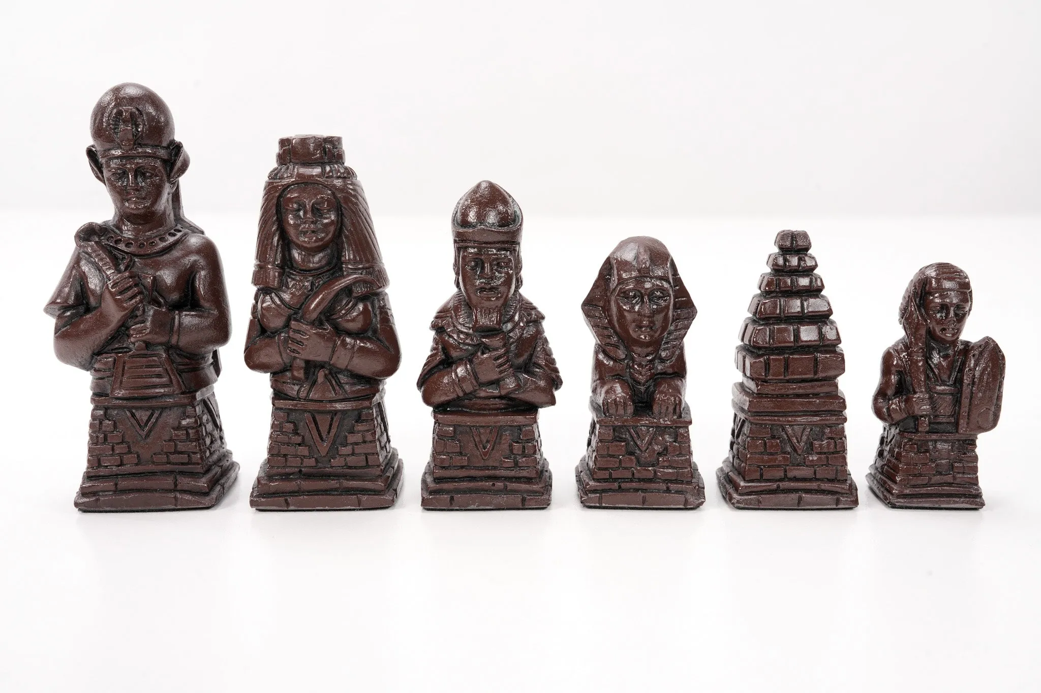 Egyptian Chess Pieces by Berkeley - Russet Brown