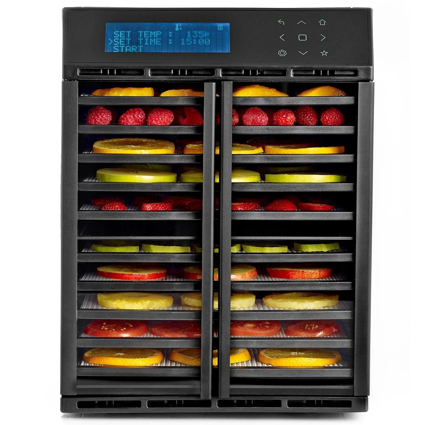 Excalibur RES10 10-Tray Electric Food Dehydrator with Smart Digital Controller With Two Drying Zones - Black