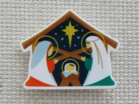 Festive Nativity Scene Needle Minder, Cover Minder, Magnet