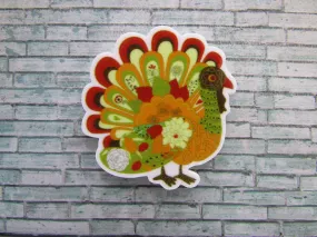 Flowery Turkey Needle Minder, Cover Minder, Magnet