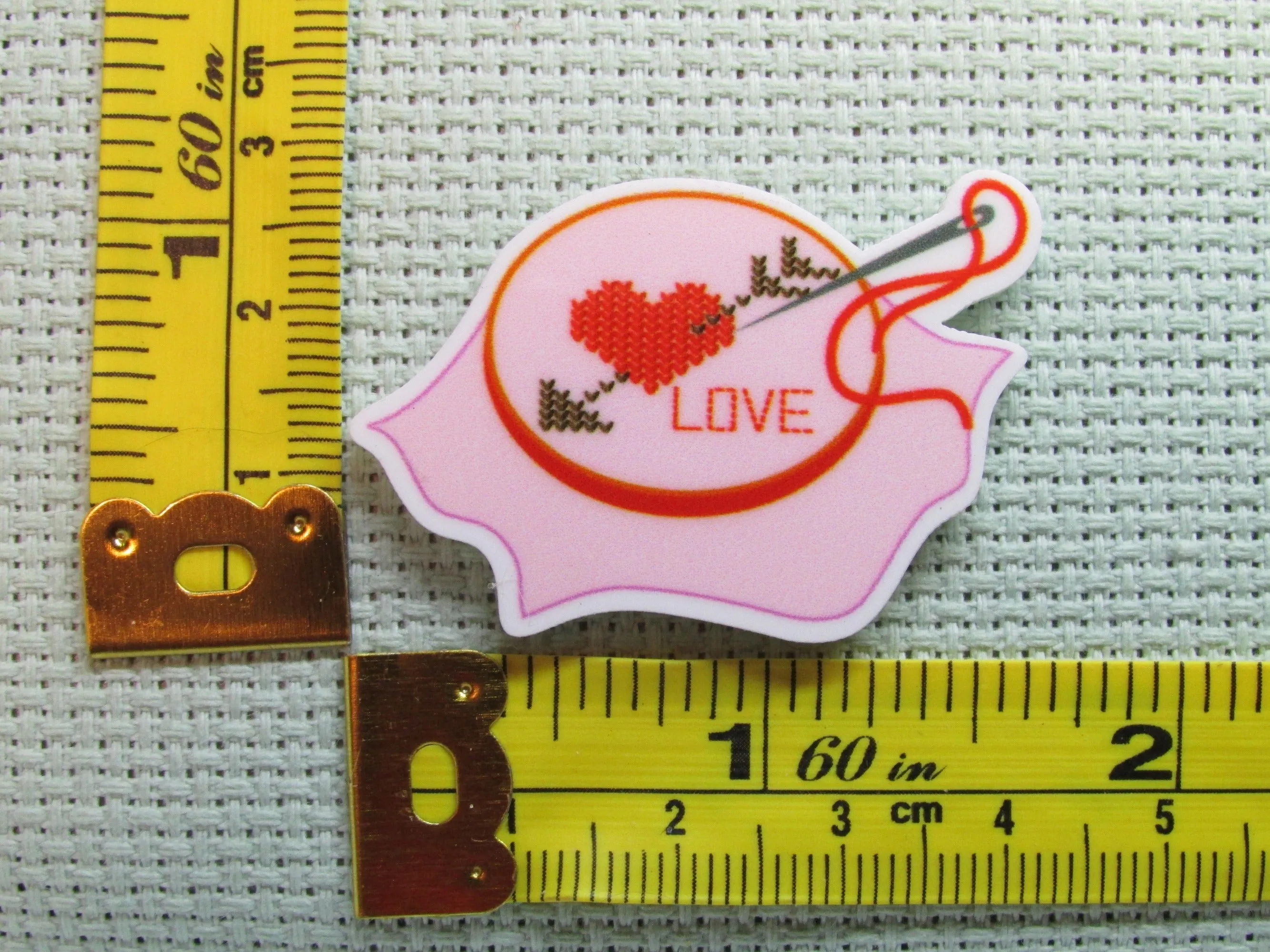 For the Love of Cross Stitch Needle Minder, Cover Minder, Magnet