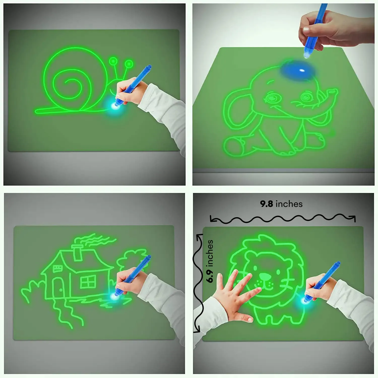 Fun Drawing Pad Board Glow In Dark With Light For Kids Painting Board Educational Toy