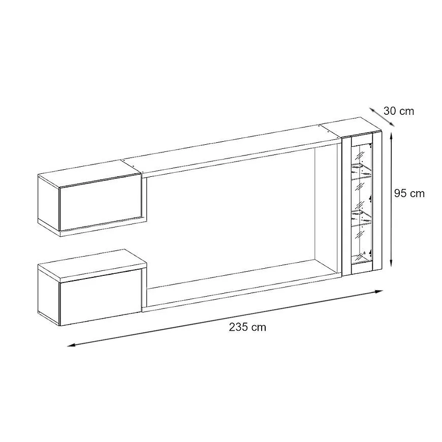 Galaxy Entertainment Unit For TVs Up To 60"