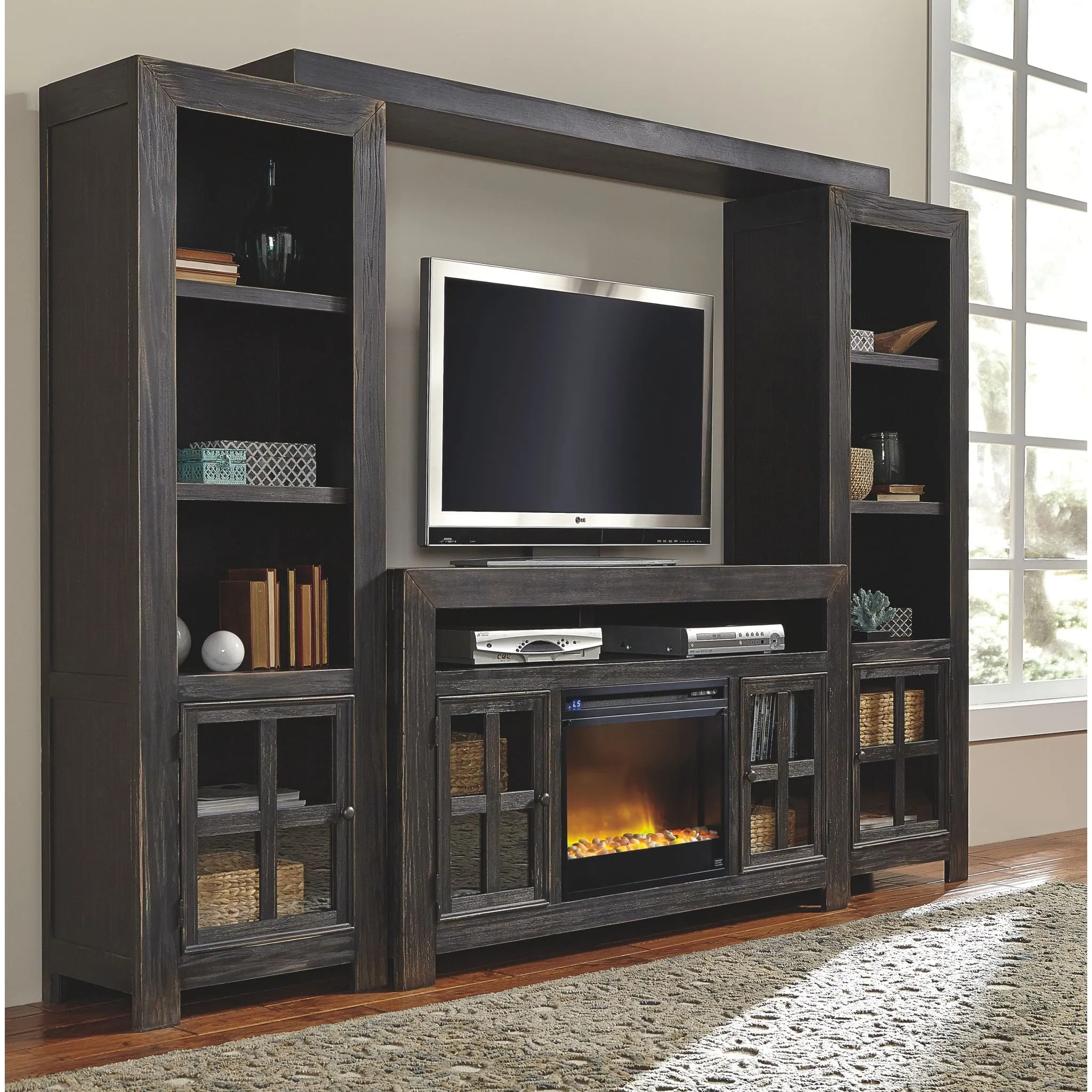 Gavelston Wall Unit with Fireplace Insert