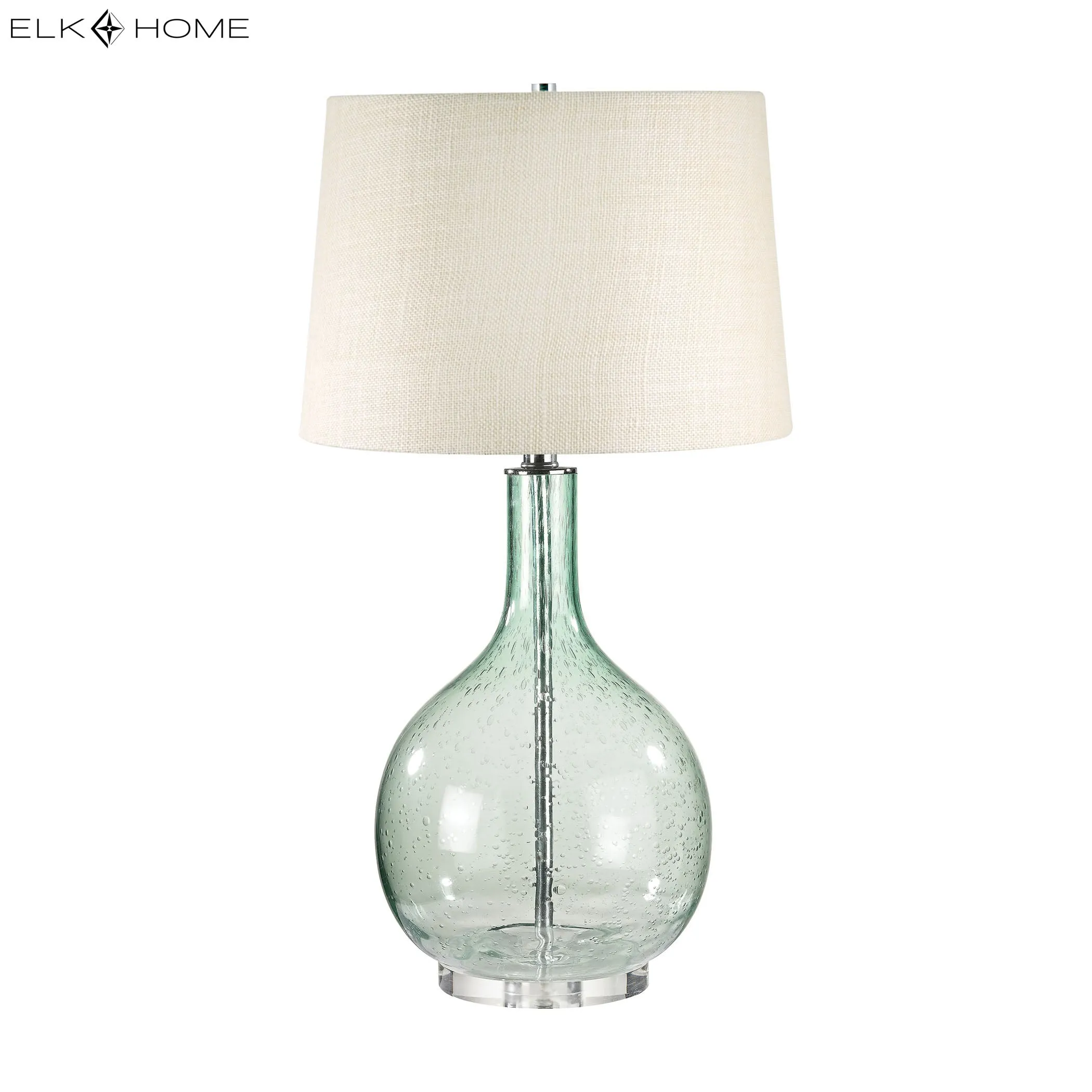 Glass 28" Table Lamp in Green