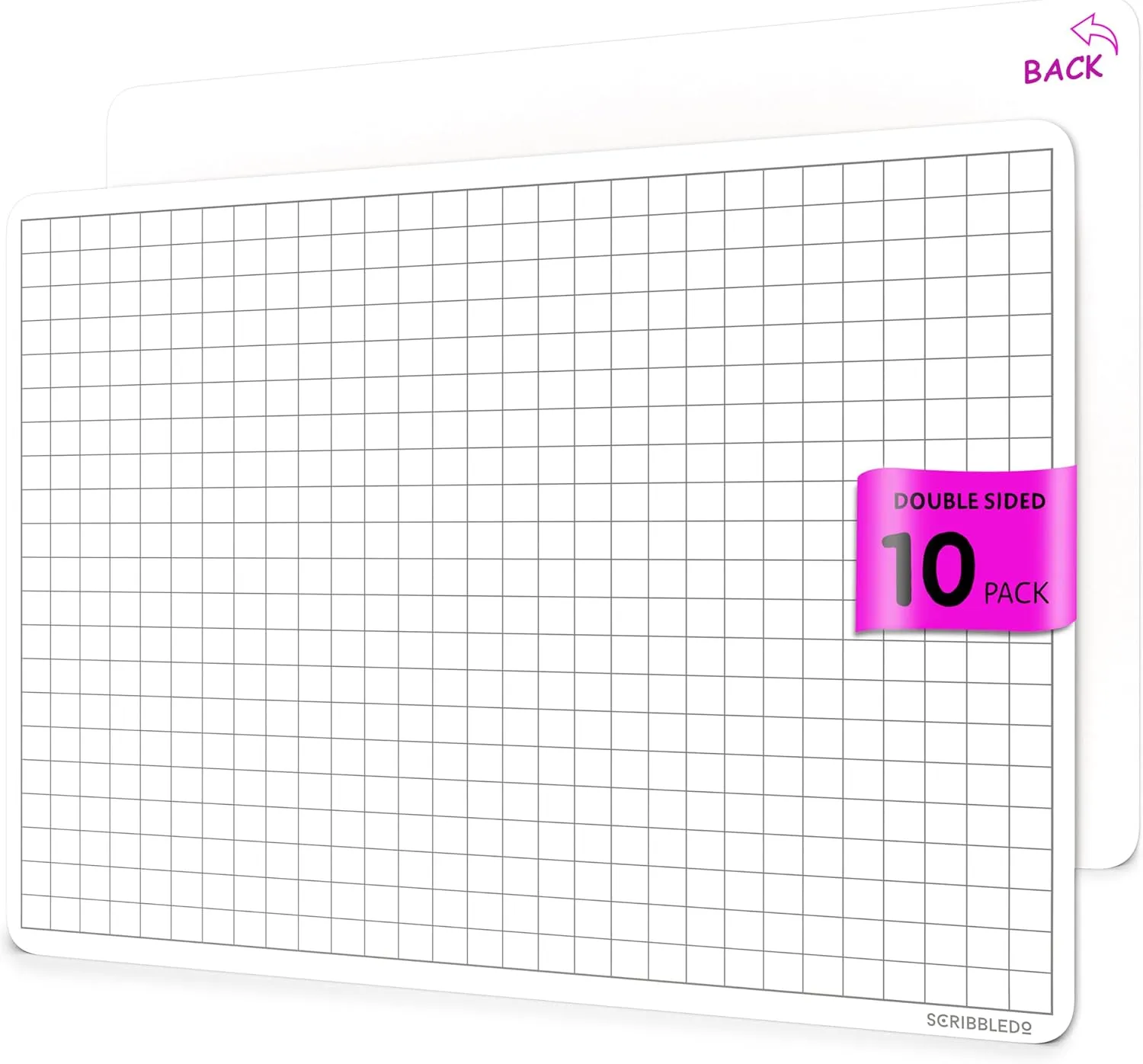 Grid Dry Erase Flexic Sheets 9"x12" (10 pc)