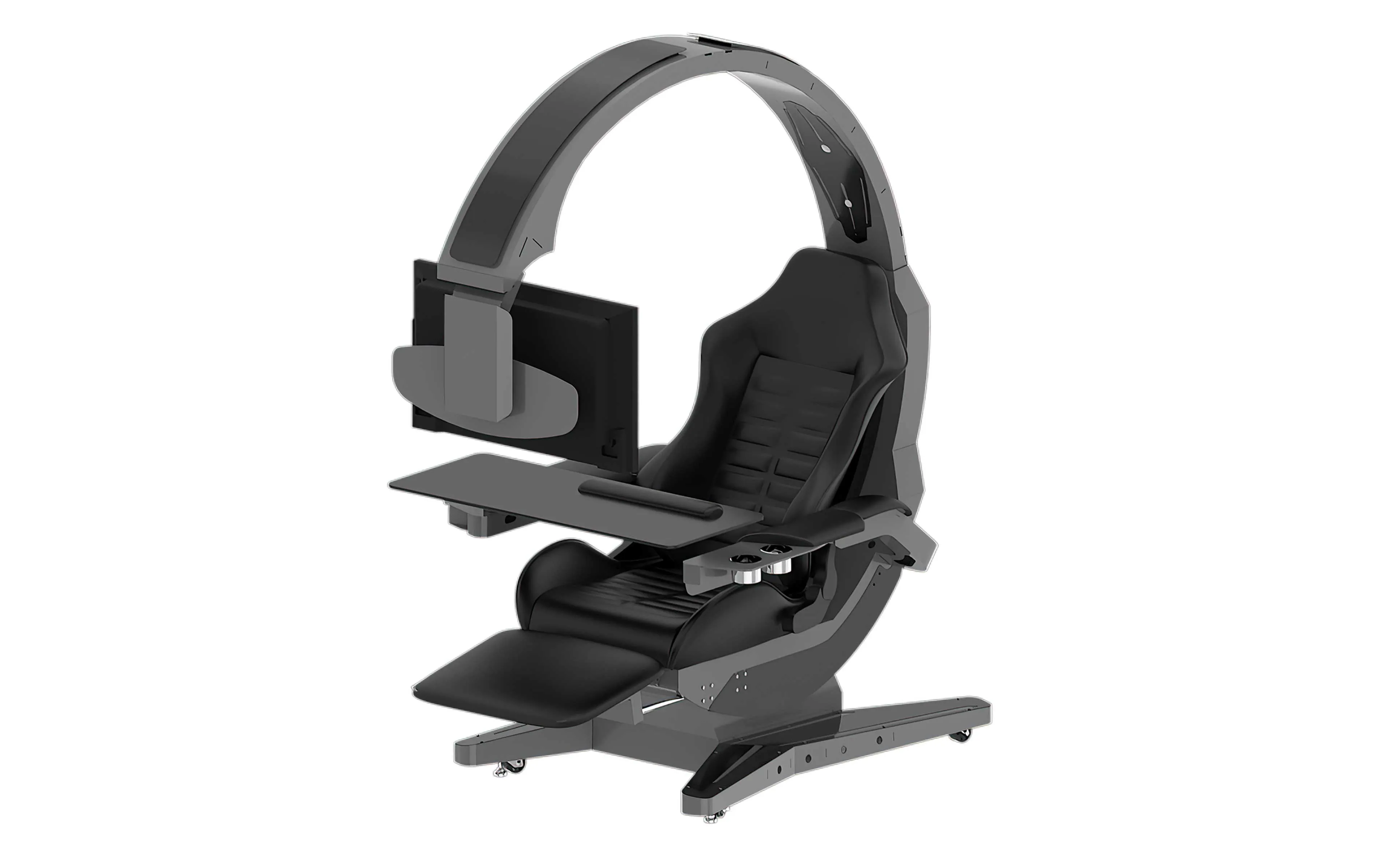 HAMISH ULTIMATE WORKING AND GAMING COMPUTER DESK WITH RECLINER