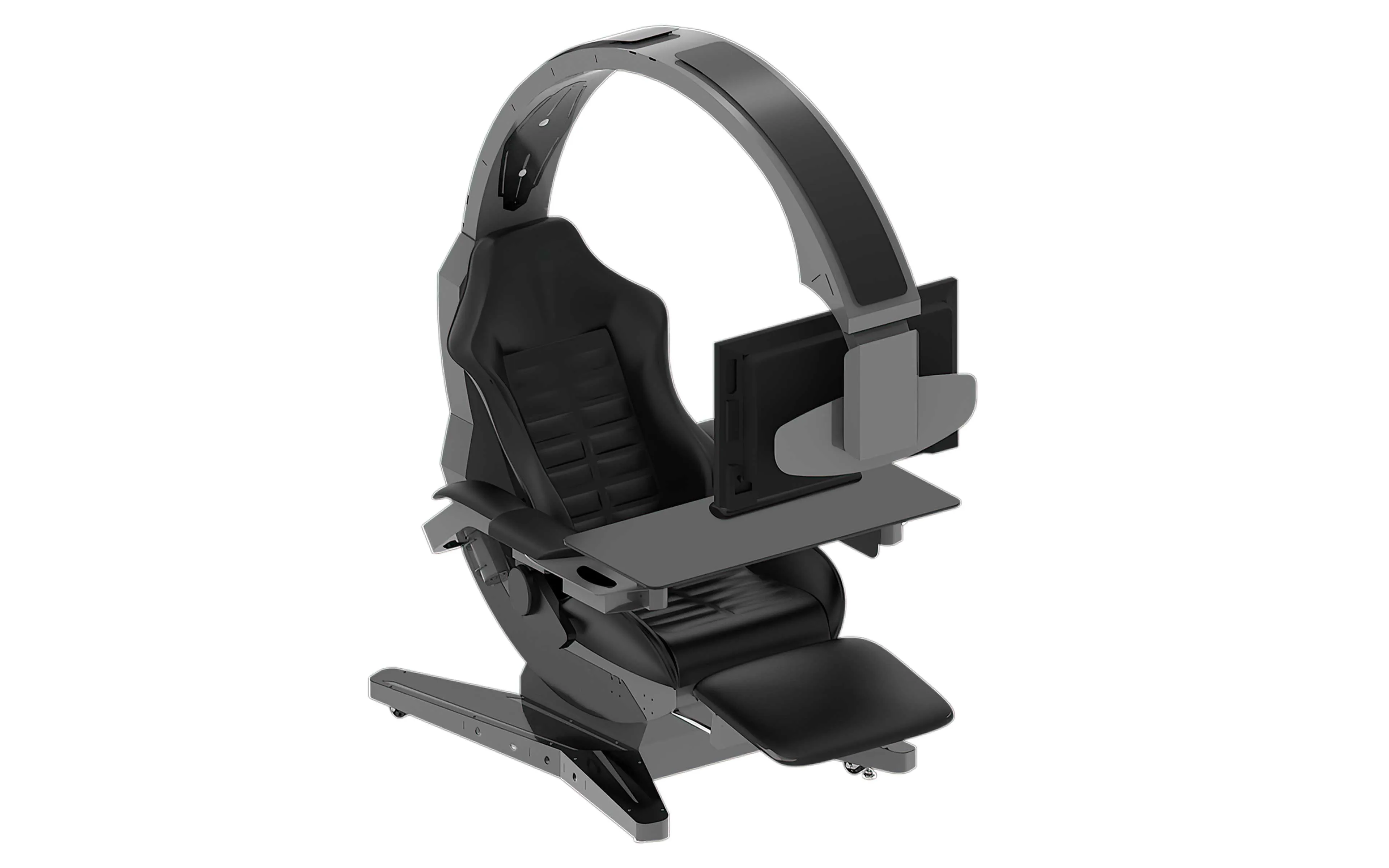 HAMISH ULTIMATE WORKING AND GAMING COMPUTER DESK WITH RECLINER