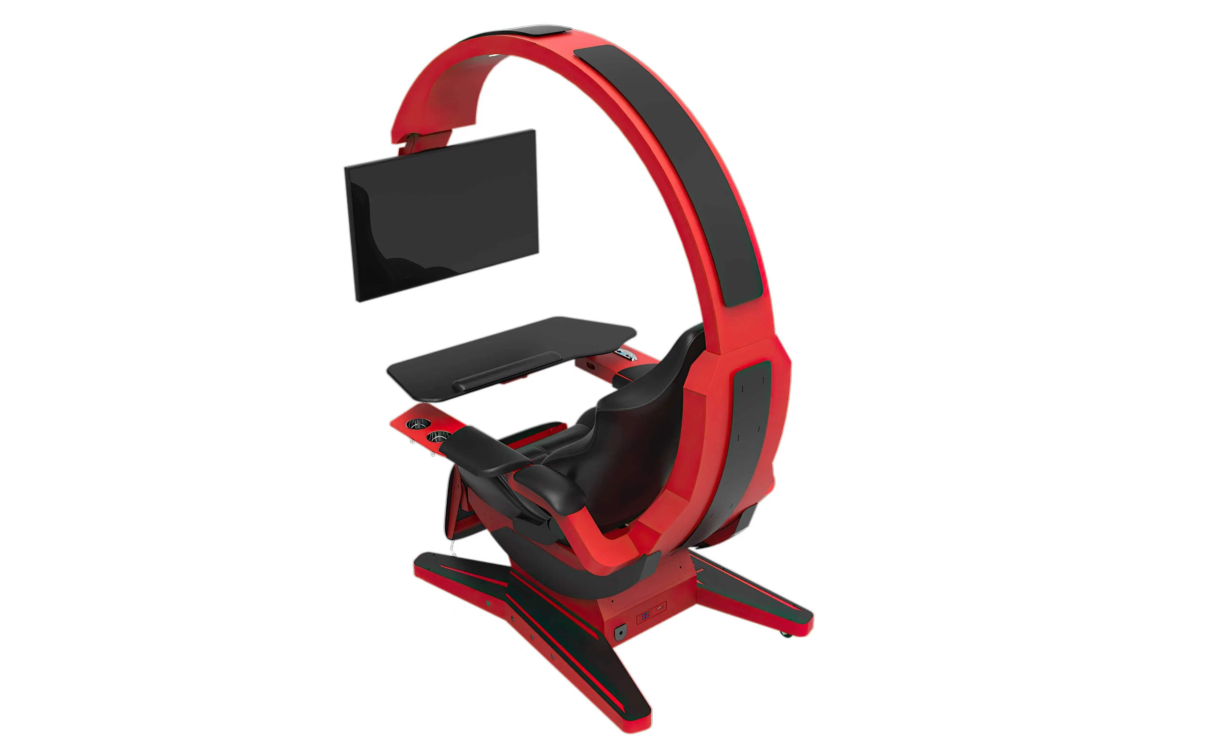 HAMISH ULTIMATE WORKING AND GAMING COMPUTER DESK WITH RECLINER