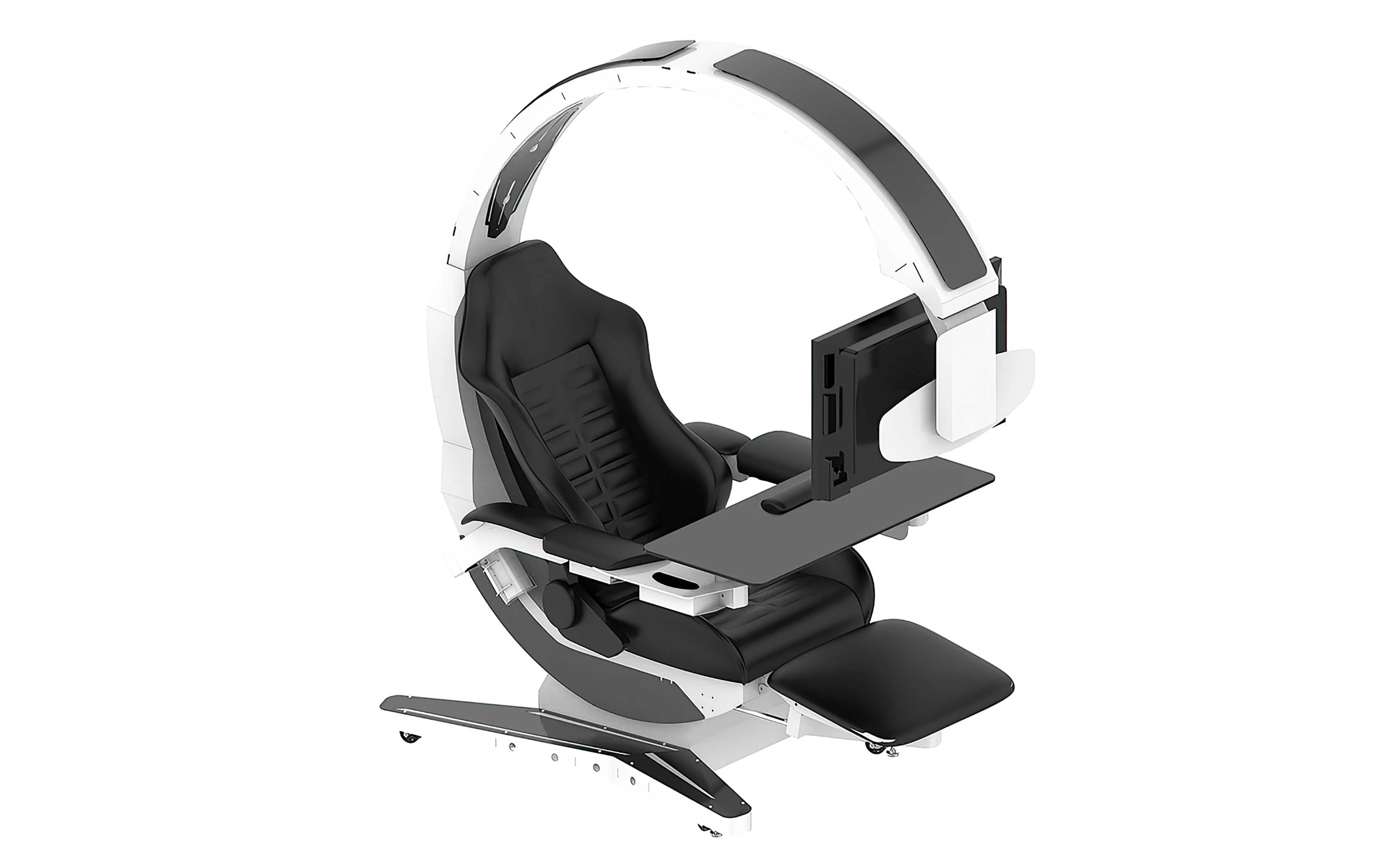 HAMISH ULTIMATE WORKING AND GAMING COMPUTER DESK WITH RECLINER