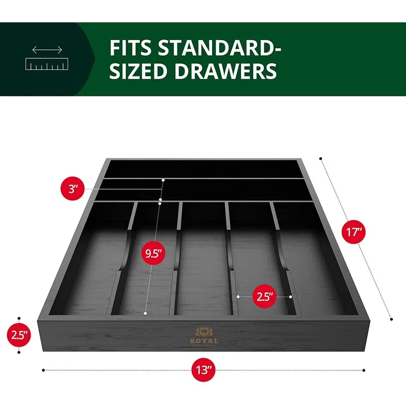 Hilldeer Flatware & Kitchen Utensils Drawer Organizer