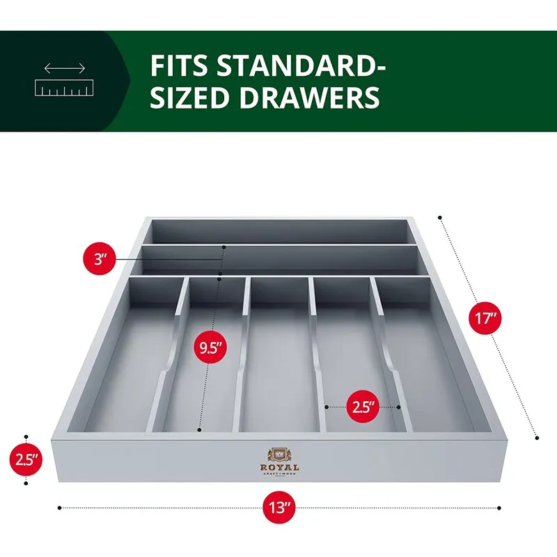 Hilldeer Flatware & Kitchen Utensils Drawer Organizer