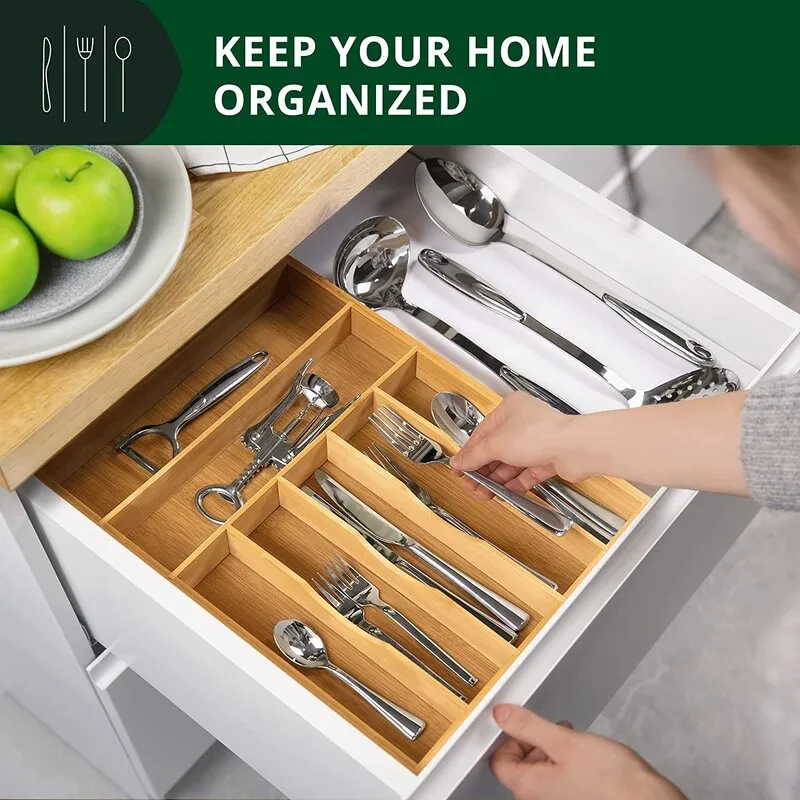 Hilldeer Flatware & Kitchen Utensils Drawer Organizer