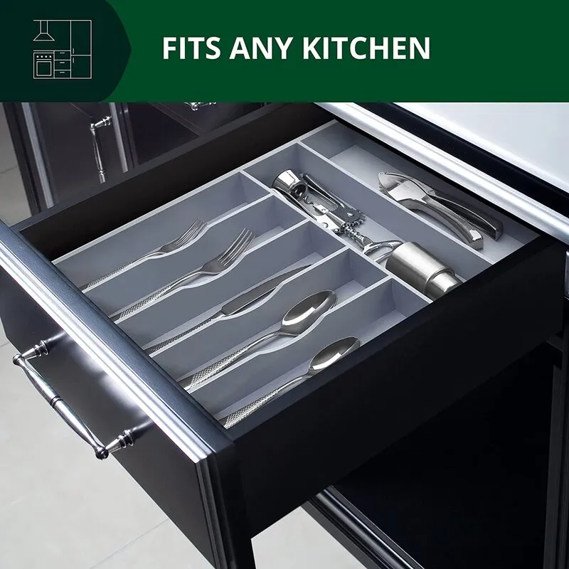 Hilldeer Flatware & Kitchen Utensils Drawer Organizer