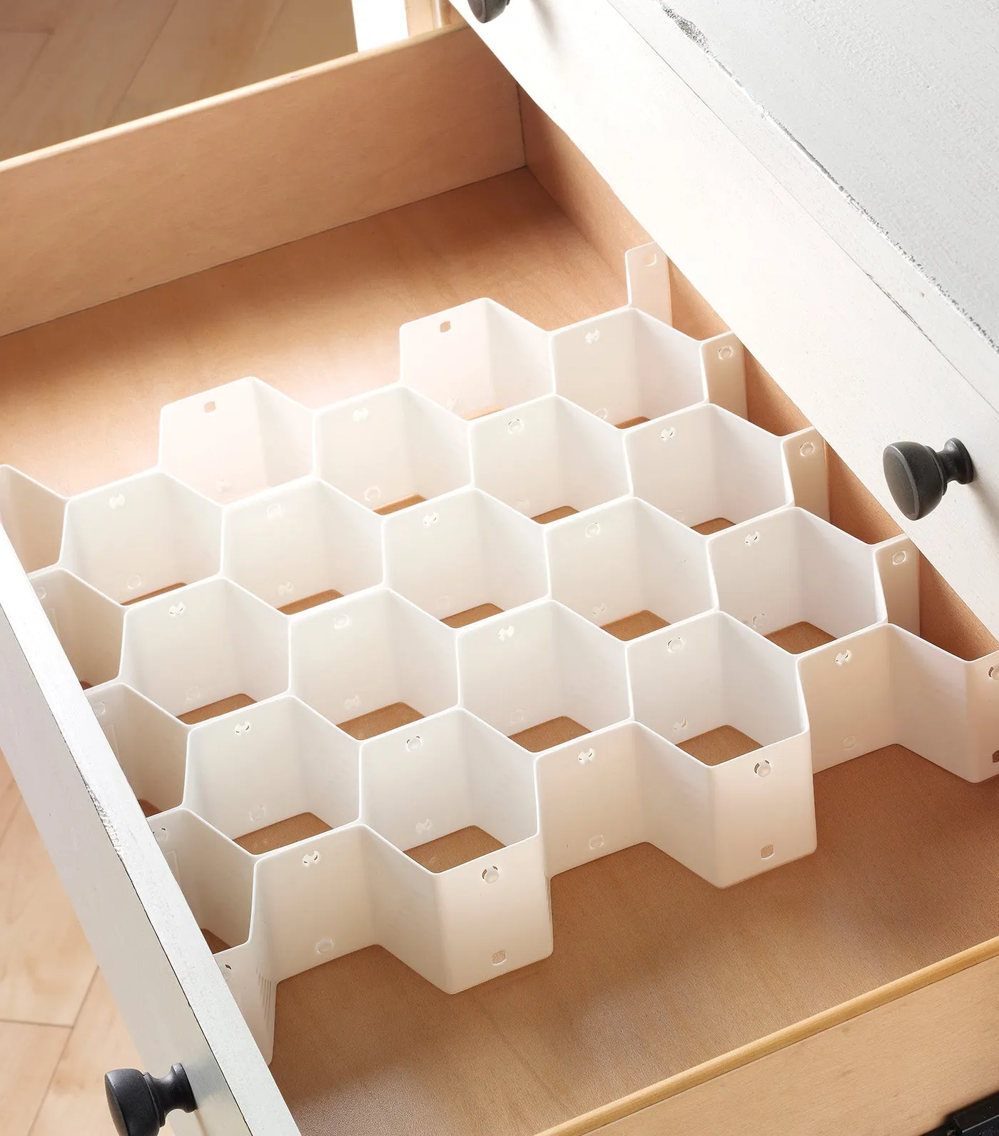 Honeycomb Drawer Organizer White