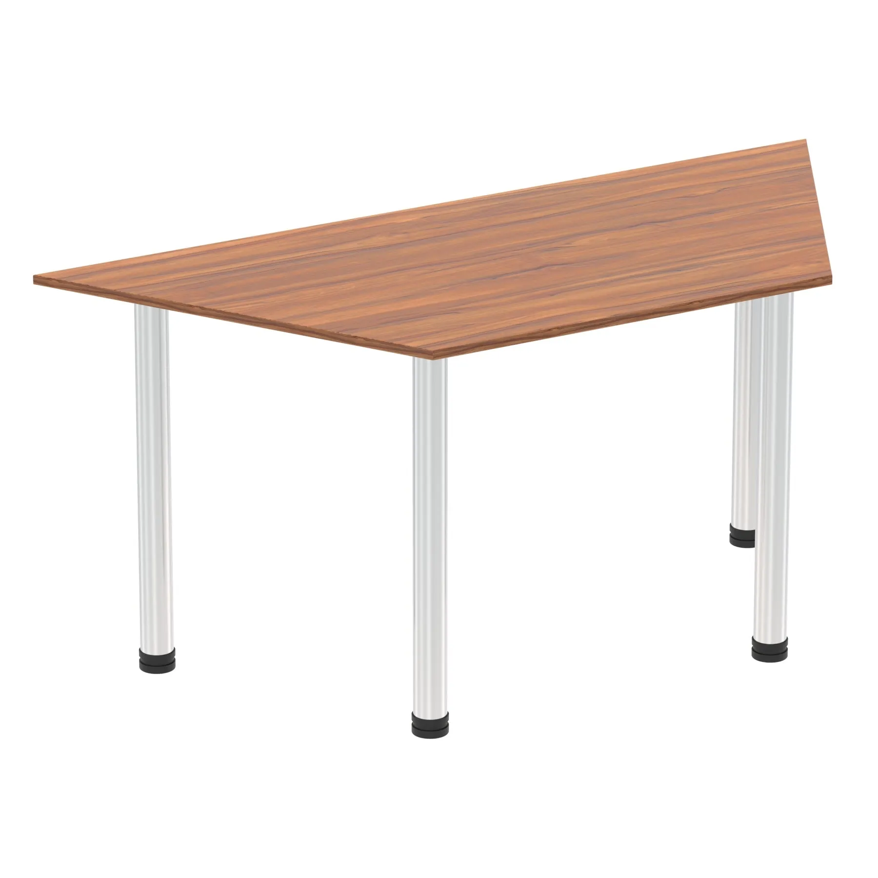 Impulse Trapezium Table 1600x800mm with Post Leg - MFC Material, Self-Assembly, 5-Year Guarantee, Multiple Frame Colors