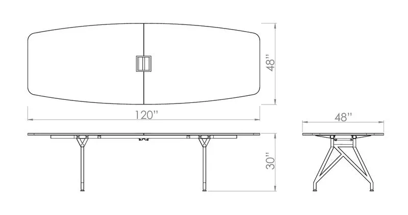 Kayak Boat Shaped 10 ft Conference Table