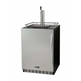 Kegco 24" Wide Single Tap Stainless Steel Built-In Digital Left Hinge with Kit Kegerator HK38BSU-L-1