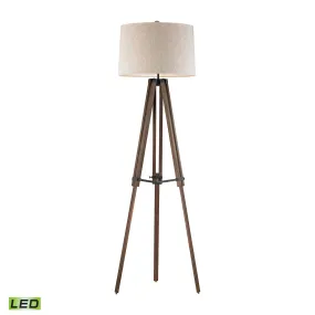 LED Floor Lamp from the Wooden Brace Collection in Walnut Finish by ELK Home