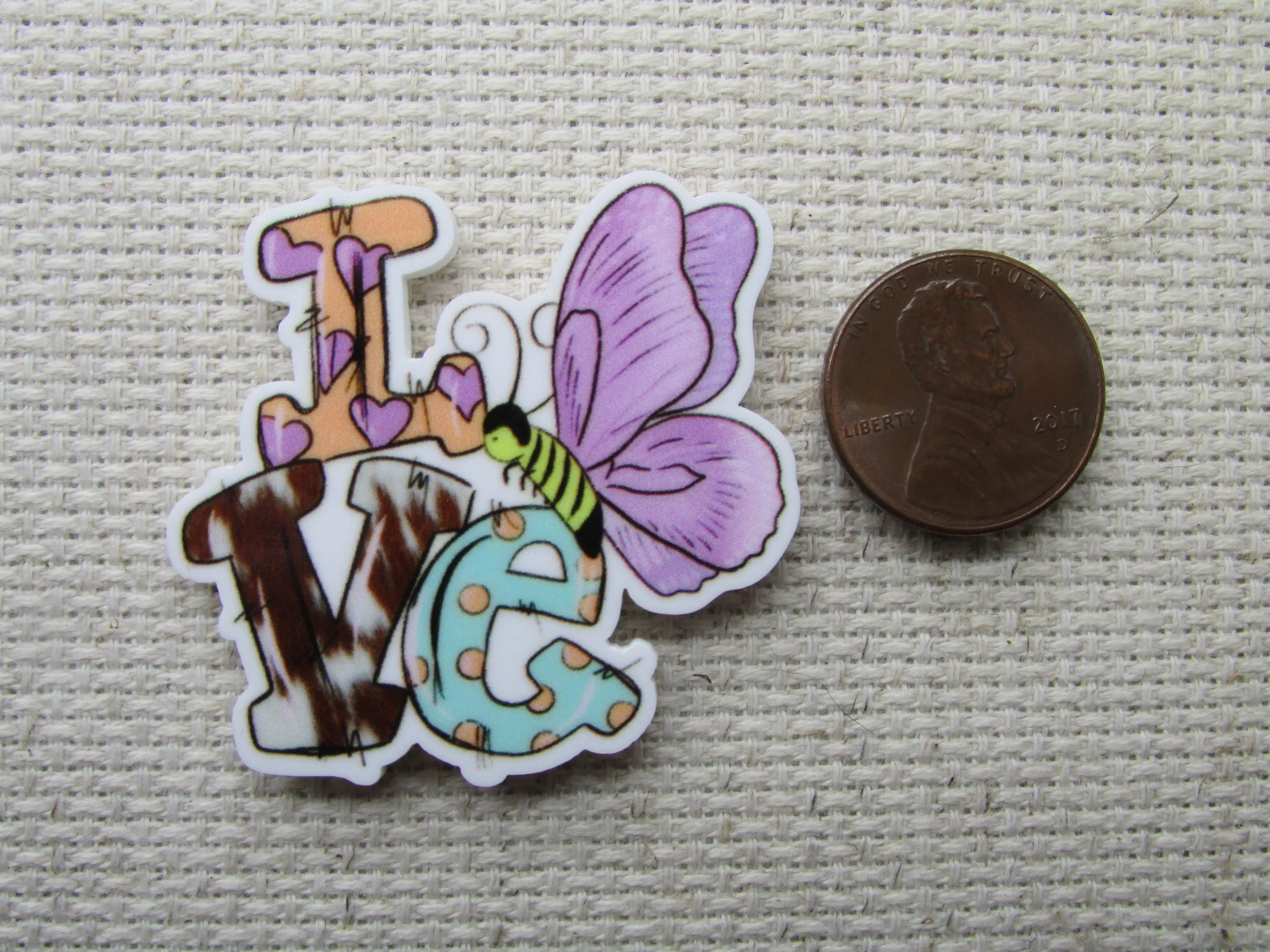 Love Butterflies Needle Minder, Cover Minder, Magnet