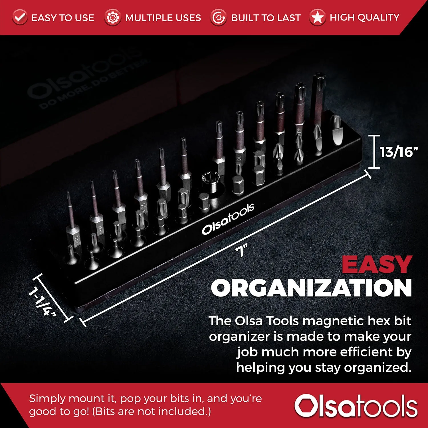 Magnetic Hex Bit Organizer 1/4"