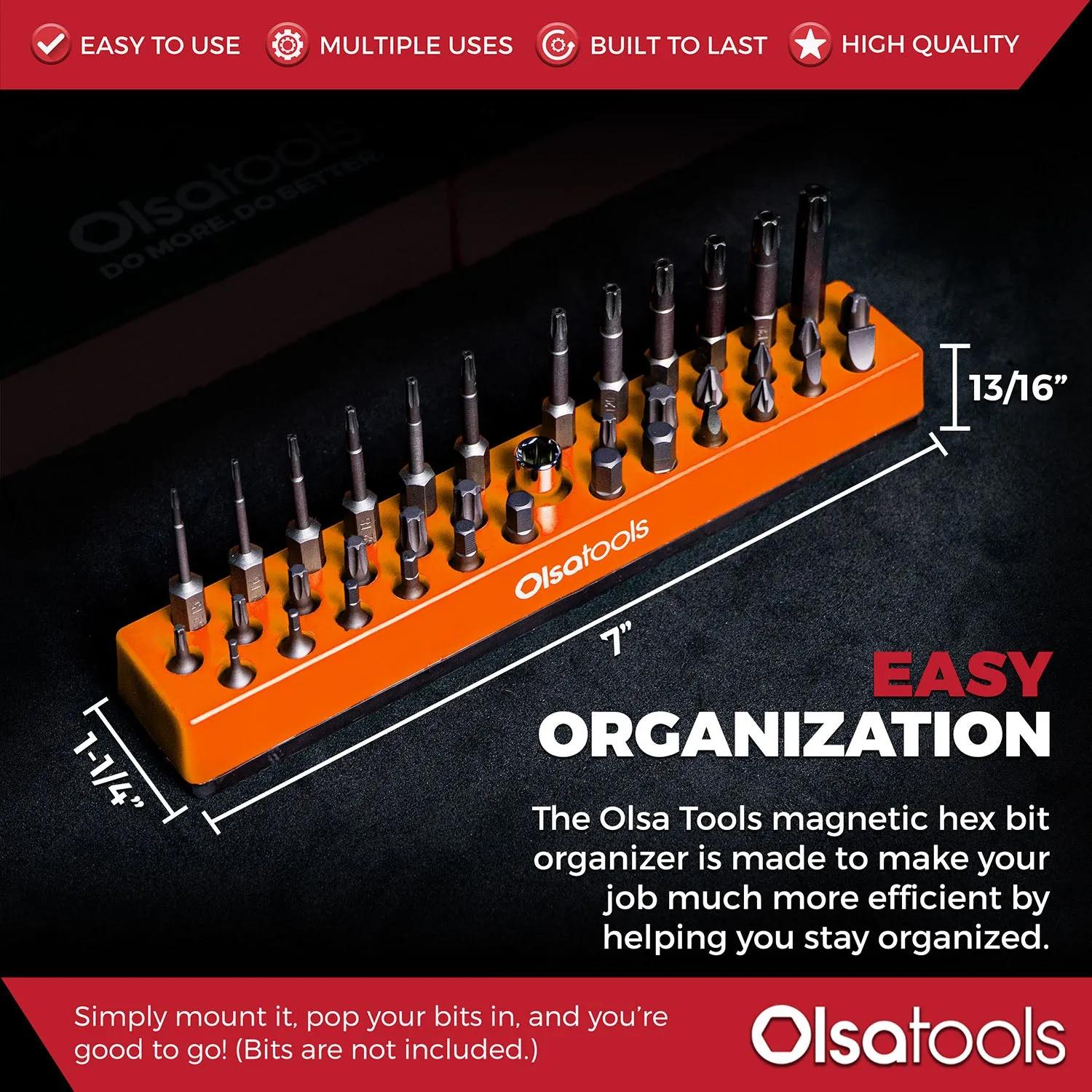 Magnetic Hex Bit Organizer 1/4"