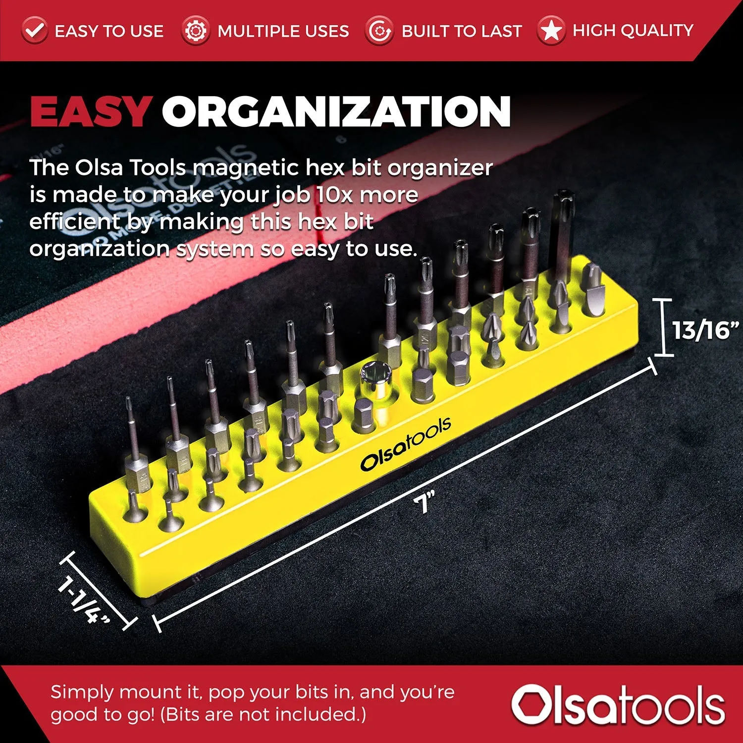 Magnetic Hex Bit Organizer 1/4"