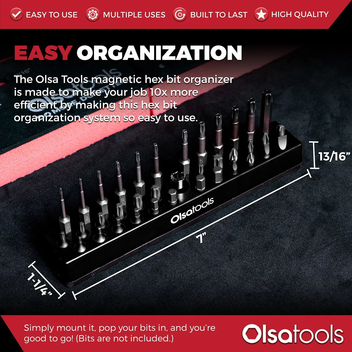 Magnetic Hex Bit Organizer 1/4"