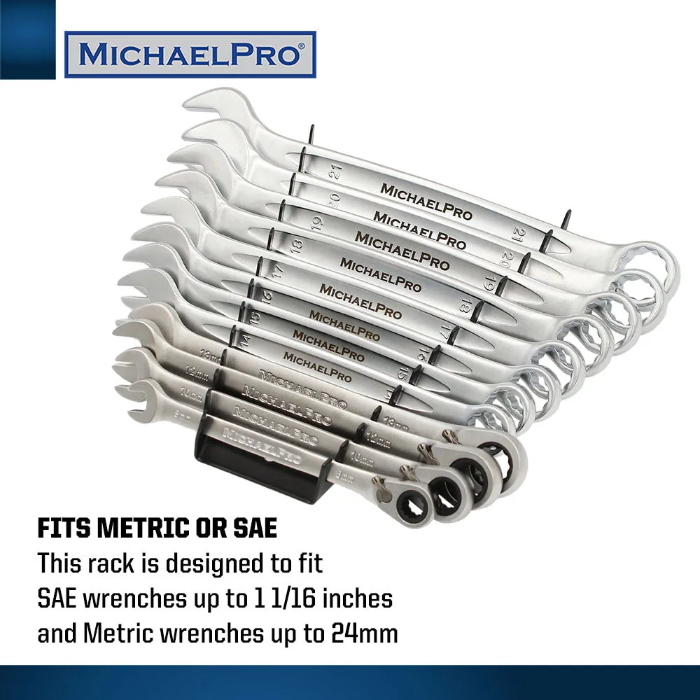 Magnetic Metal Wrench Organizer, 12 Slots (MP014031)