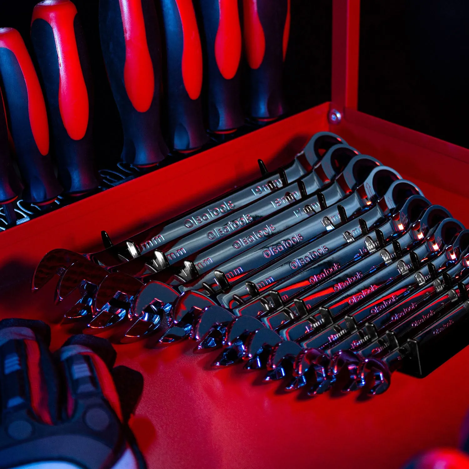 Magnetic Metal Wrench Organizers