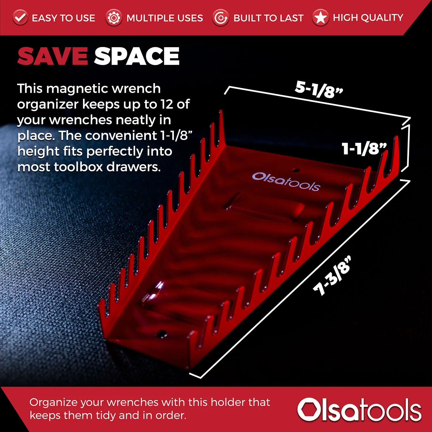 Magnetic Metal Wrench Organizers