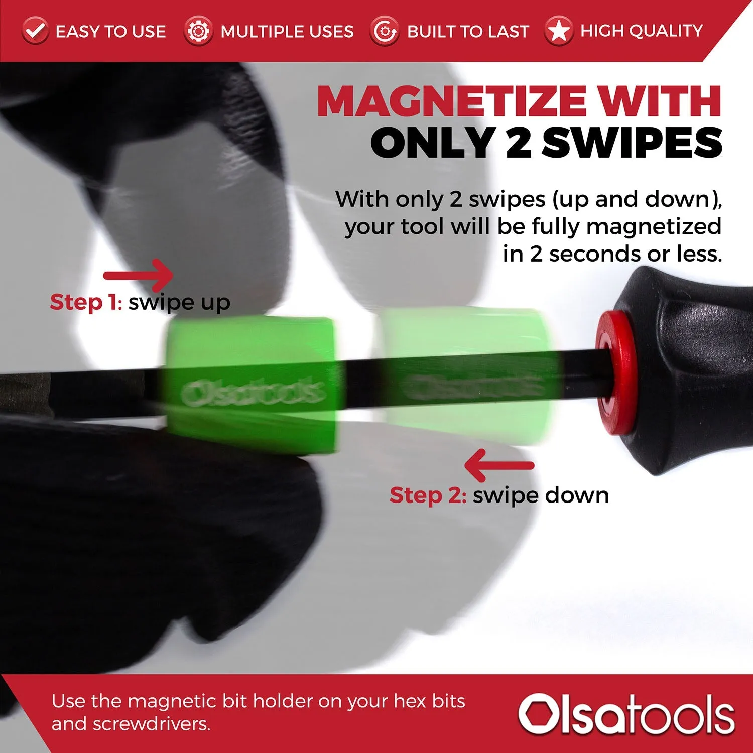 Magnetic Screwdriver Organizer   Bit Magnetizer