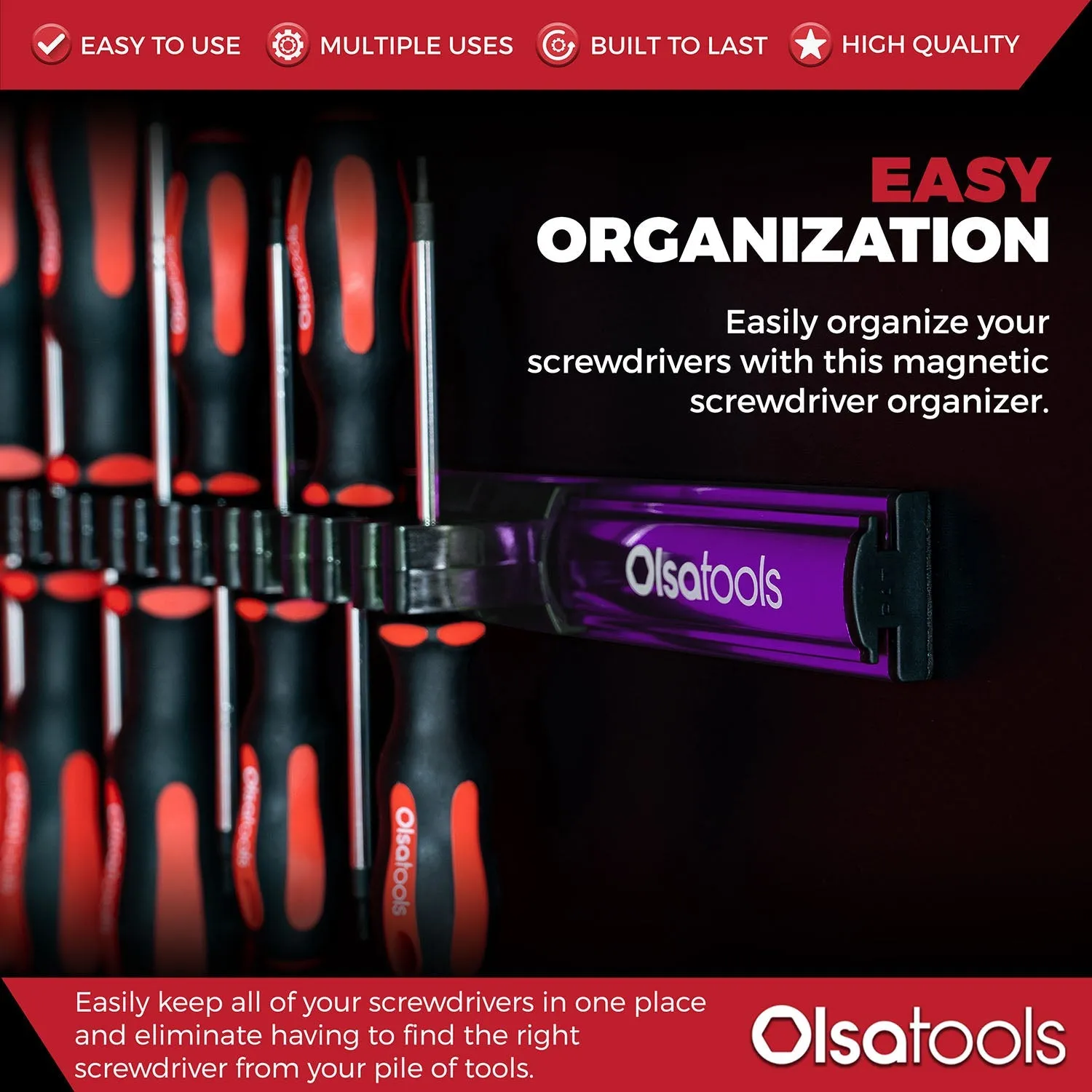 Magnetic Screwdriver Organizer   Bit Magnetizer