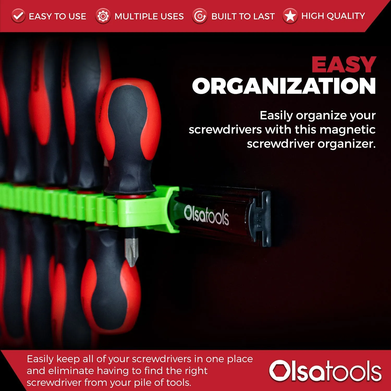 Magnetic Screwdriver Organizer