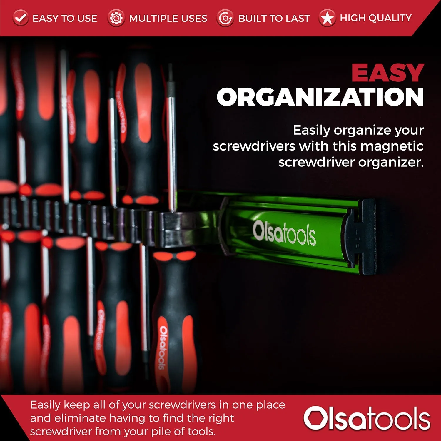 Magnetic Screwdriver Organizer