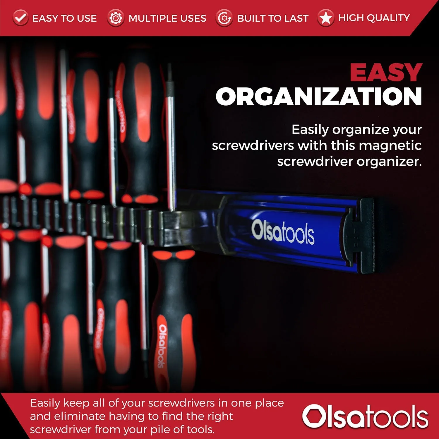 Magnetic Screwdriver Organizer