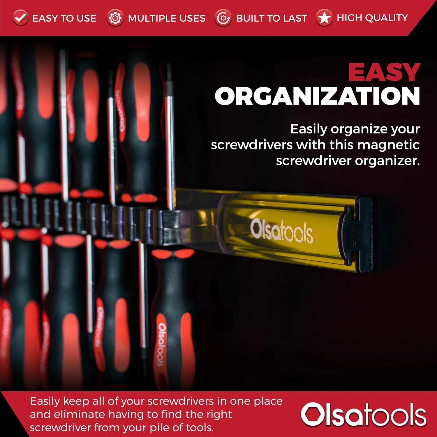 Magnetic Screwdriver Organizer