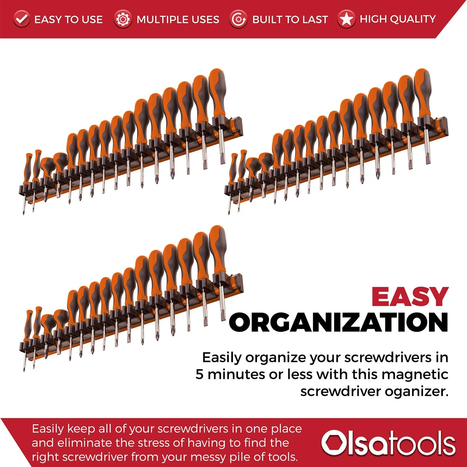 Magnetic Screwdriver Organizer