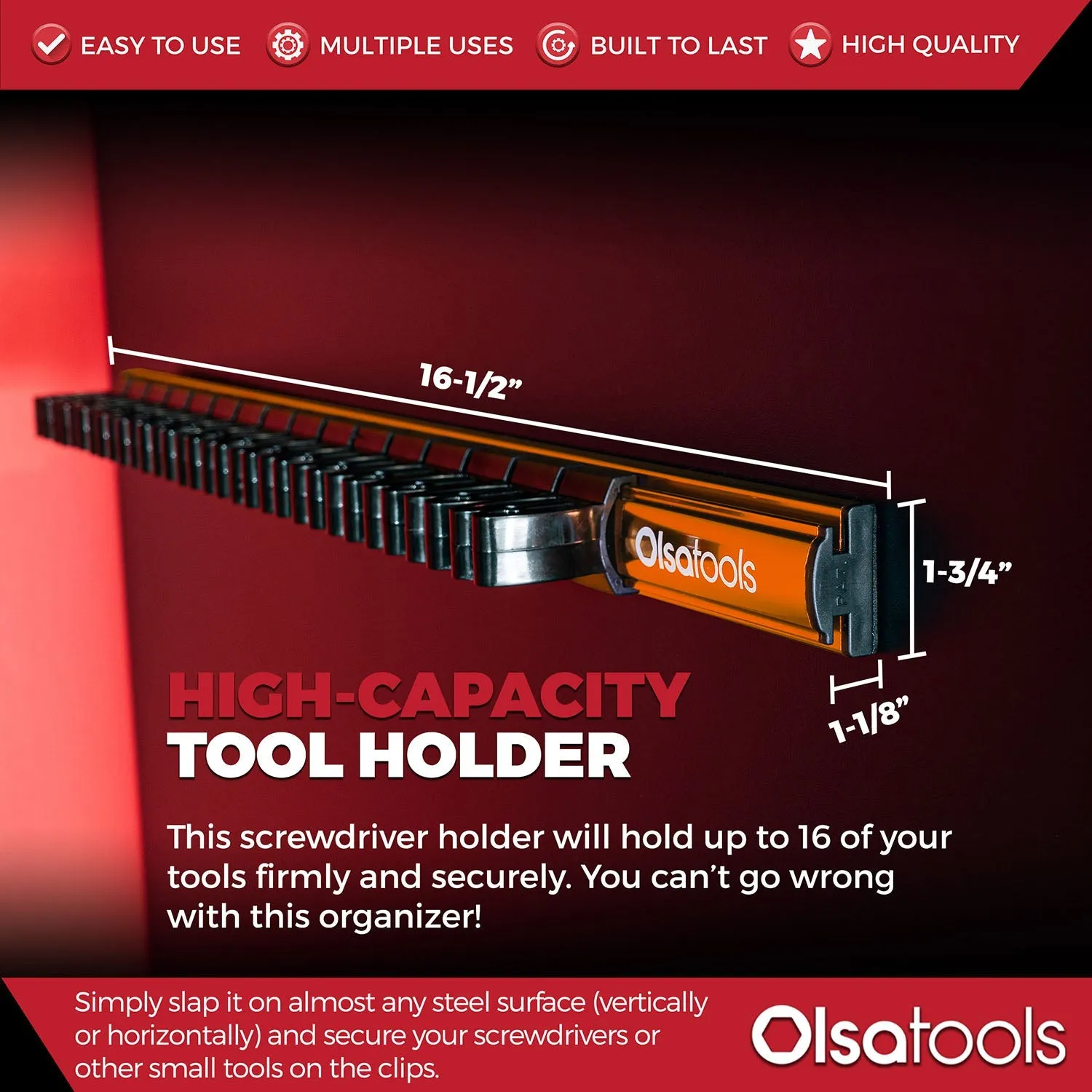 Magnetic Screwdriver Organizer