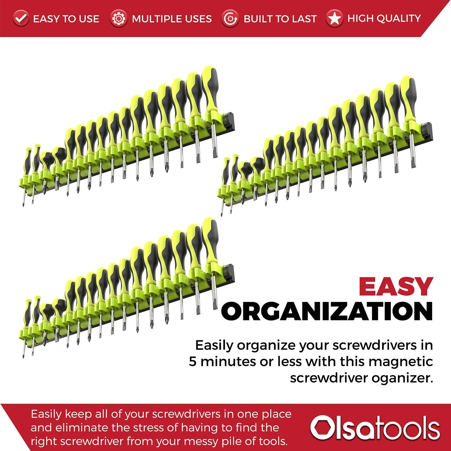 Magnetic Screwdriver Organizer