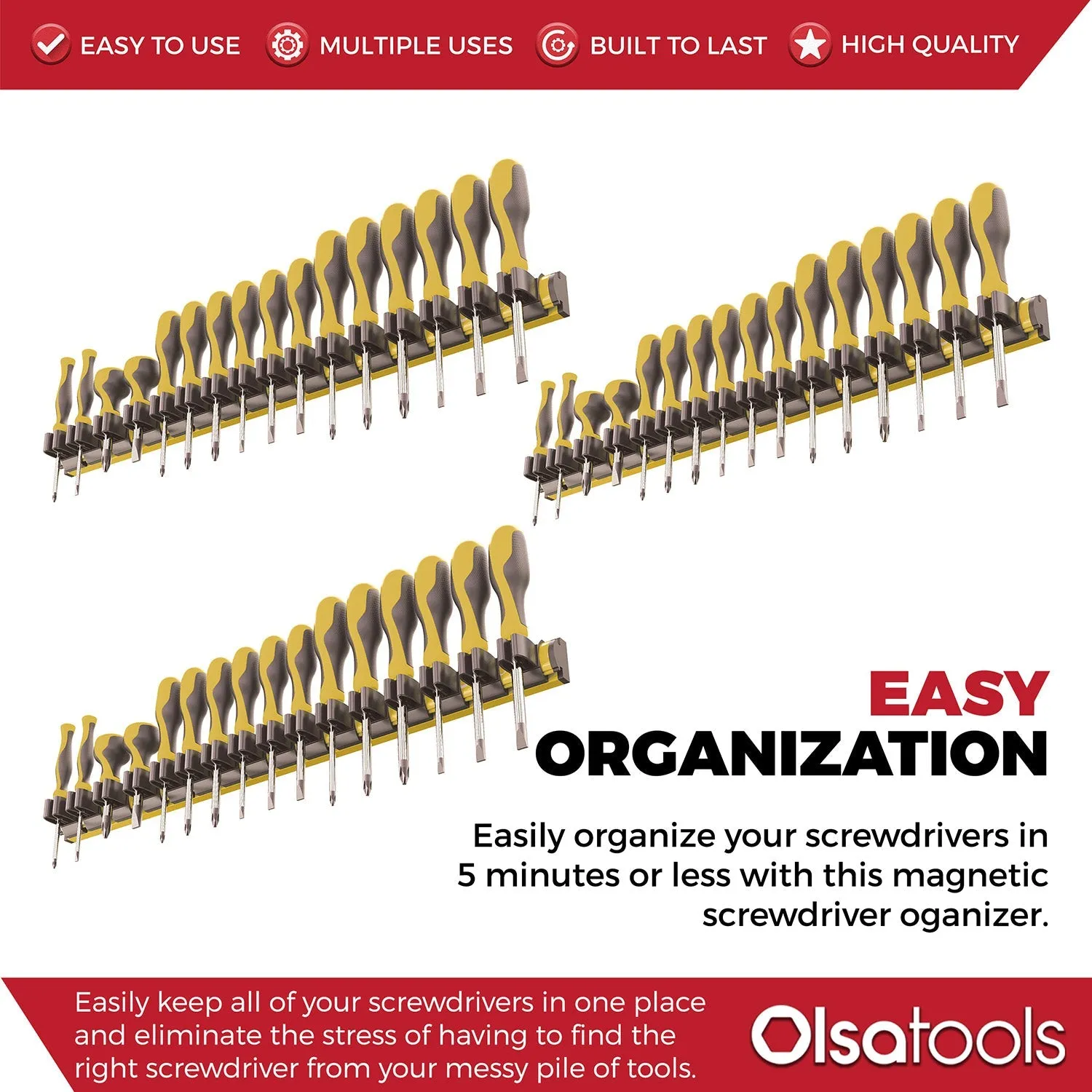 Magnetic Screwdriver Organizer