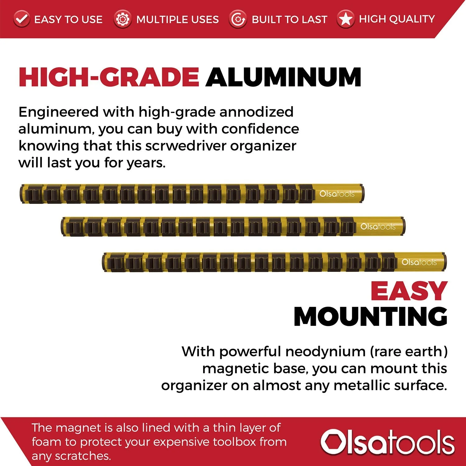 Magnetic Screwdriver Organizer