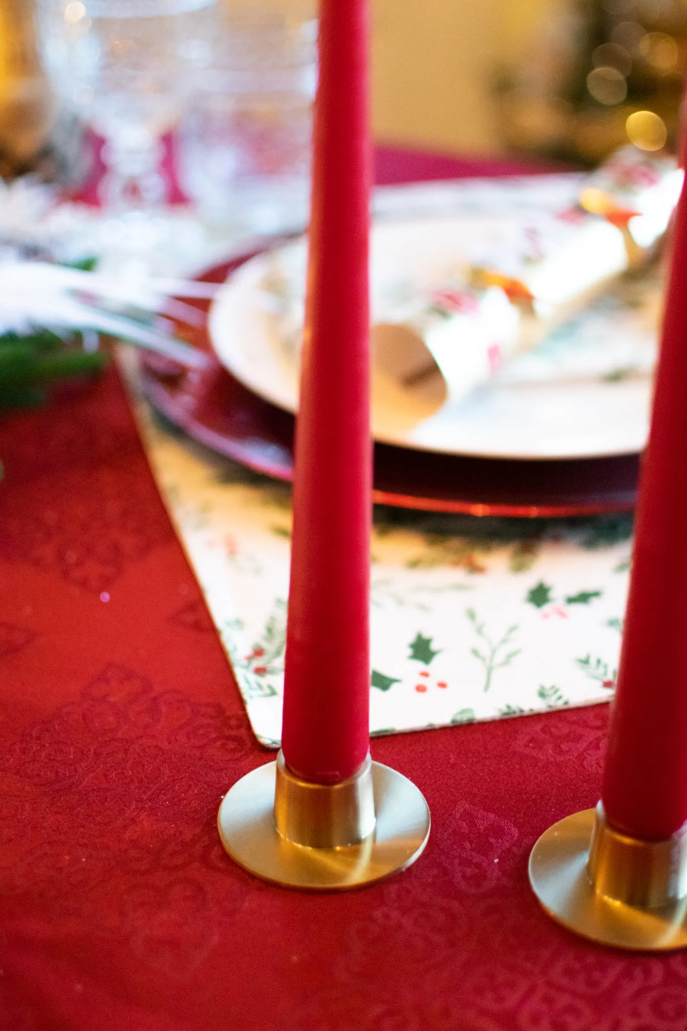 Matte Gold Candle Holder