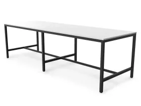 Maxis 3.6m Rectangular Bar Table - Black Frame