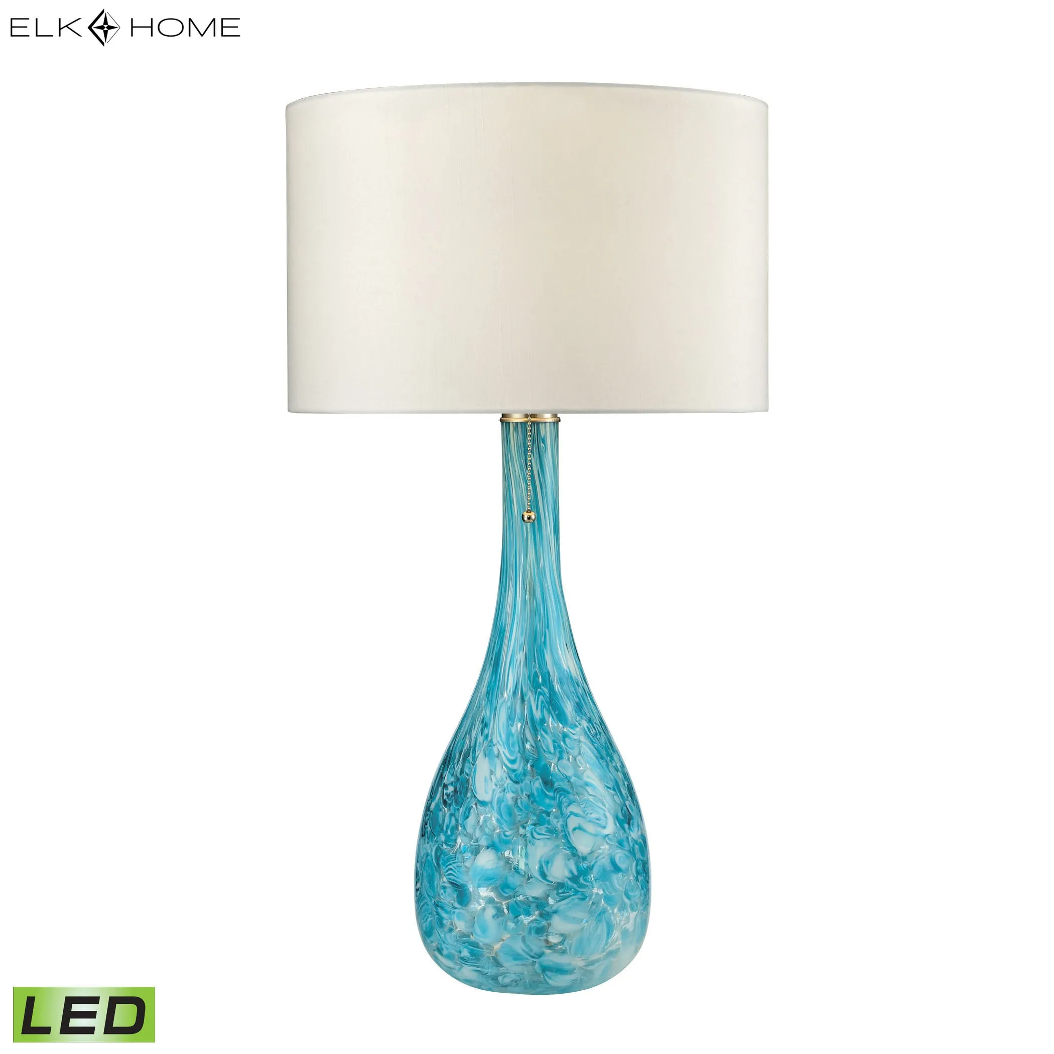 Mediterranean 29" LED Table Lamp in Sea Blue