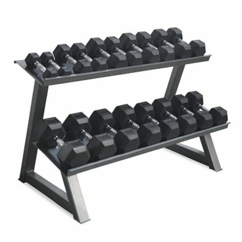 Morgan Rubber Hex Dumbbell Rack - DLX