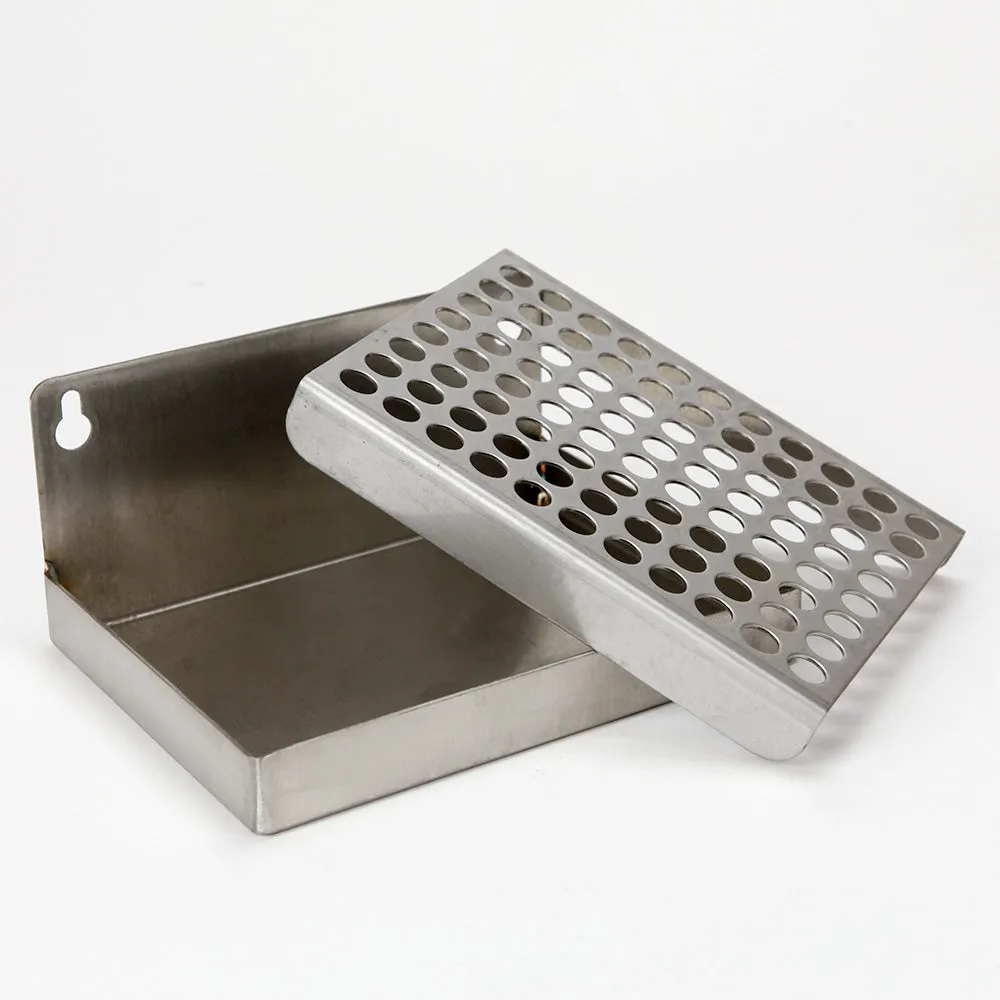 Mountable Drip Tray, no drain (6"L x 4"W- 2" back splash)- Stainless Steel